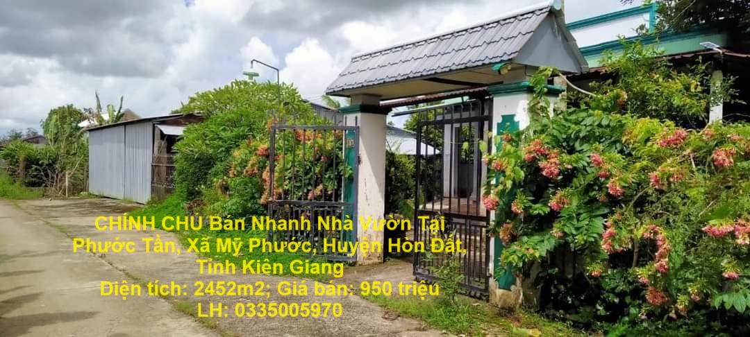 CHÍNH CHỦ Bán Nhanh Nhà Vườn Tại Phước Tần, Xã Mỹ Phước, Huyện Hòn Đất, Tỉnh Kiên Giang - Ảnh chính